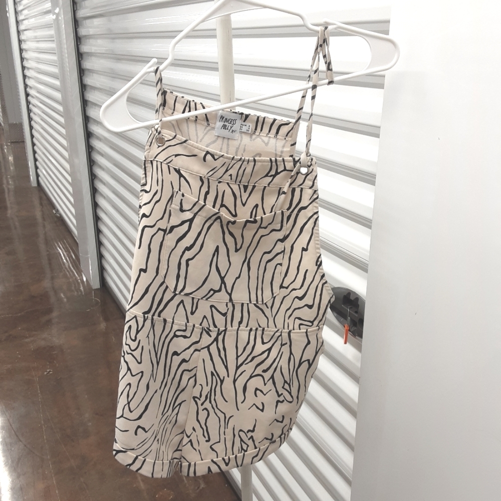 Princess Polly Beige Zebra-Print Skort